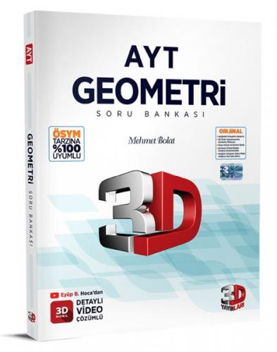 3D 2023 AYT Geometri Tamamı Video Çözümlü Soru Bankası