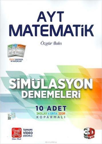 3D AYT Matematik 10 lu Simülasyon Denemeleri Video Çözümlü (Yeni)