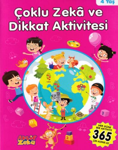 4 Yaş Çoklu Zeka ve Dikkat Aktivitesi - Pembe Kitap