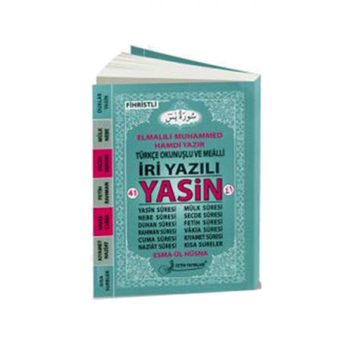 41 Yasin Türkçe Okunuşlu ve Mealli İri Yazılı Fihristli Cep Boy F024