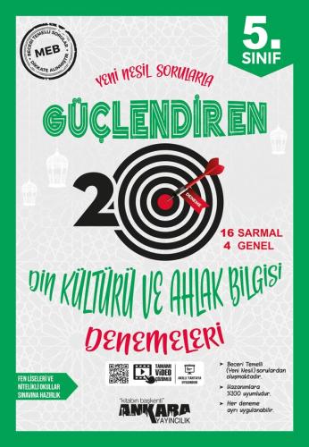 5.SINIF DİN KÜLTÜRÜ VE AHLAK BİLGİSİ GÜÇLENDİREN DENEMELERİ (20 ADET)