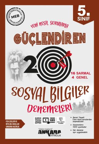 5.SINIF SOSYAL BİLGİLERİ GÜÇLENDİREN DENEMELERİ (20 ADET)