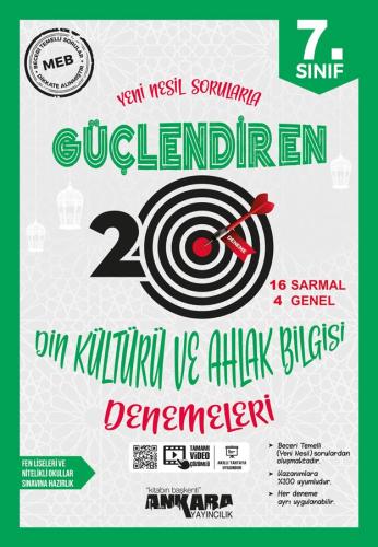 7.SINIF DİN KÜLTÜRÜ VE AHLAK BİLGİSİ GÜÇLENDİREN DENEMELERİ (20 ADET)