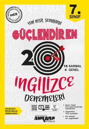 7.SINIF İNGİLİZCE GÜÇLENDİREN DENEMELERİ (20 ADET)