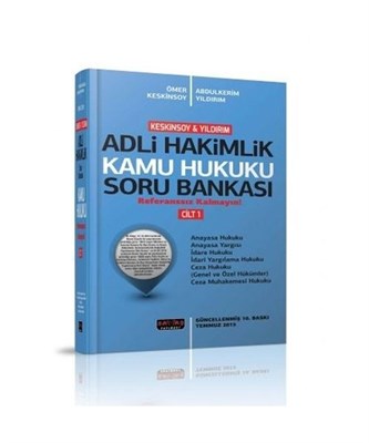 Adli Hakimlik Kamu Hukuku Soru Bankası Cilt 1