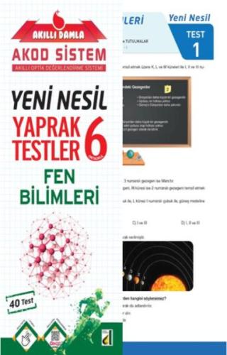 Akıllı Damla Fen Bilimleri Yeni Nesil Yaprak Testler-6. Sınıf