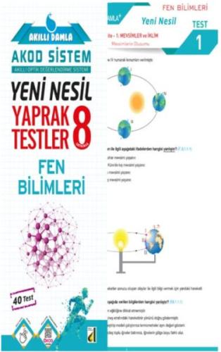 Akıllı Damla Fen Bilimleri Yeni Nesil Yaprak Testler-8. Sınıf