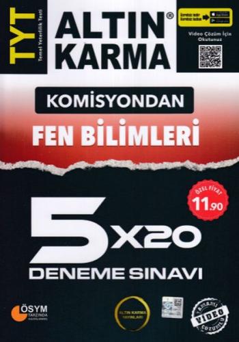 Altın Karma Komisyondan TYT Fen Bilimleri 5x20 Deneme Sınavı (Yeni)