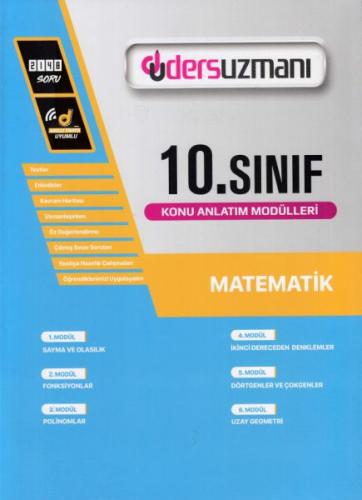 Ders Uzmanı 10. Sınıf Matematik Konu Anlatım Modülleri (Yeni)