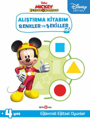 Disney Eğitsel Mickey ve Çılgın Yarışçılar Alıştırma Kitabım Renkler v