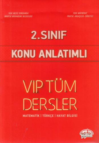 Editör 2. Sınıf VIP Tüm Dersler Konu Anlatımlı Kırmızı Kitap (Yeni)