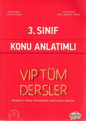 Editör 3. Sınıf VIP Tüm Dersler Konu Anlatımlı Kırmızı Kitap (Yeni)