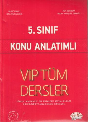 Editör 5. Sınıf VIP Tüm Dersler Konu Anlatımlı Kırmızı Kitap (Yeni)