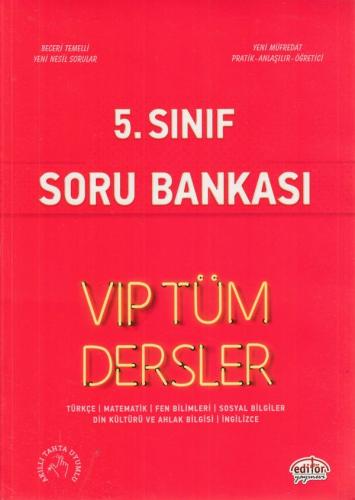 Editör 5. Sınıf VIP Tüm Dersler Soru Bankası Kırmızı Kitap (Yeni)