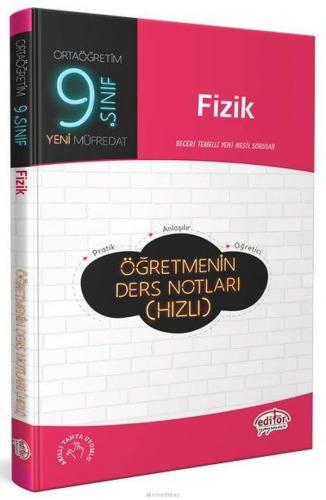 Editör 9. Sınıf Fizik Öğretmenin Ders Notları (Hızlı)