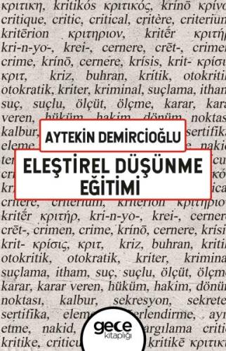 Eleştirel Düşünme Eğitimi