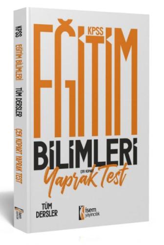 İsem Yayıncılık 2023 KPSS Eğitim Bilimleri Tüm Dersler Çek Kopart Yapr