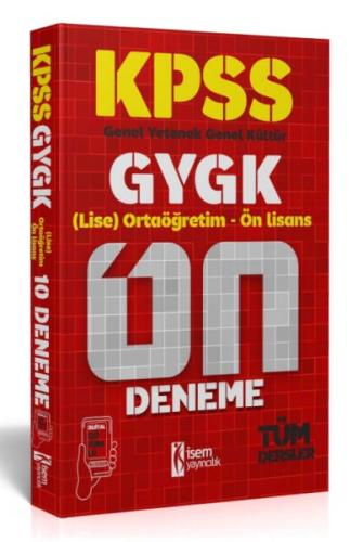 İsem Yayıncılık 2024 Kpss Gygk Ortaöğretim-Önlisans 10 Deneme Dijital 