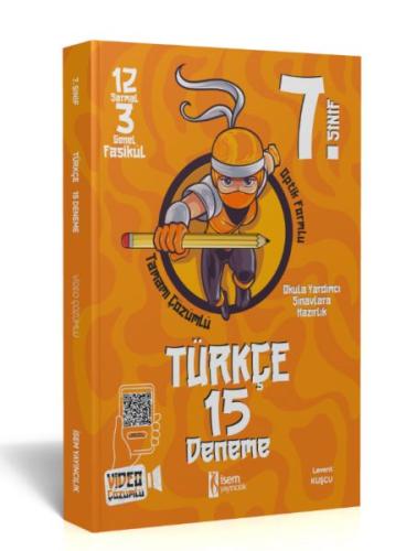 İsem Yayınları 7. Sınıf Türkçe 15 Çözümlü Deneme