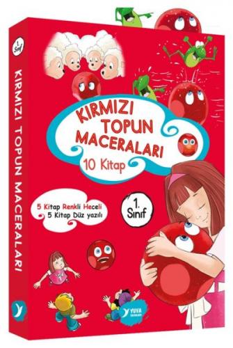 Kırmızı Topun Maceraları 1. Sınıf Renkli Heceli Düz Yazı 10 Kitap