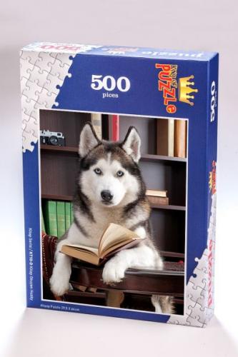 Kitap Serisi - Kitap Okuyan Husky (500 Parça Puzzle) KT10-D