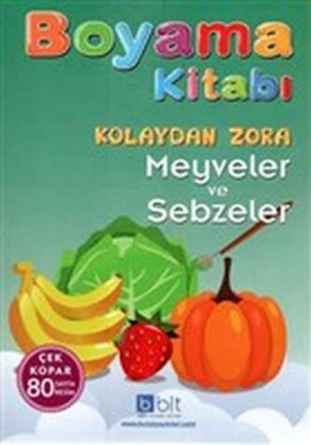 Kolaydan Zora Boyama Kitabı Meyveler ve Sebzeler