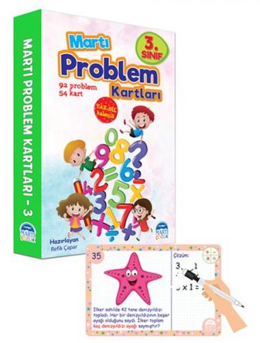 Martı 3.Sınıf Problem Kartları-Yaz Sil Kalemli