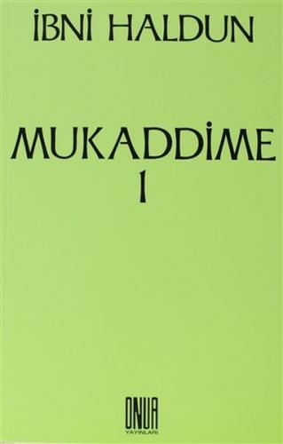 Mukaddime Birinci Cilt