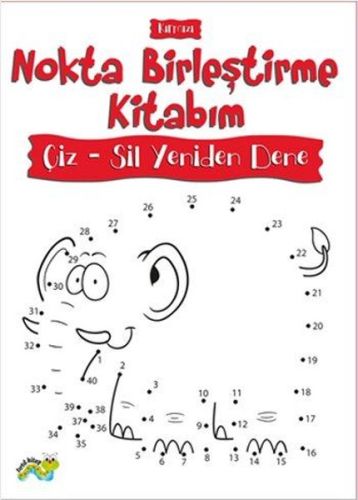 Nokta Birleştirme Kitabım Çiz-Sil Yeniden Dene (Kırmızı)