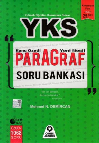 Örnek Akademi YKS Paragraf Konu Özetli Soru Bankası (Yeni)