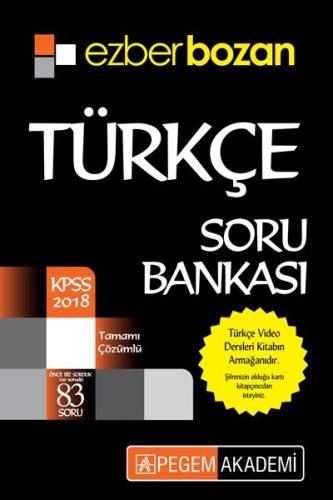 Pegem 2018 KPSS Ezberbozan Türkçe Soru Bankası