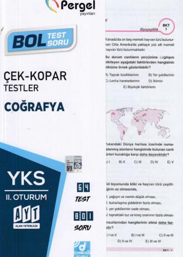 Pergel AYT Coğrafya Çek-Kopar Yaprak Test (Yeni)