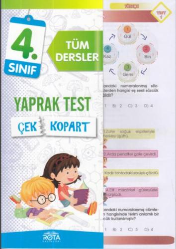 Rota 4.Sınıf Tüm Dersler Çek Kopart Yaprak Test (Yeni)