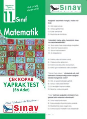 Sınav 11. Sınıf Matematik Çek Kopar Yaprak Test