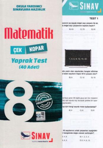 Sınav 8. Sınıf Matematik Çek Kopar Yaprak Test (Yeni)