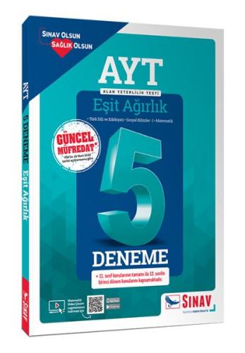 Sınav AYT Eşit Ağırlık Çözümlü 5 Deneme (Yeni)