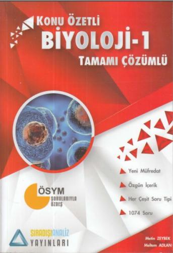 Sıradışı Analiz Konu Özetli Biyoloji 1 Tamamı Çözümlü Soru Bankası