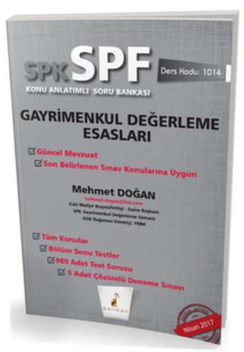 SPK-SPF Gayrimenkul Değerleme Esasları Konu Anlatımlı Soru Bankası