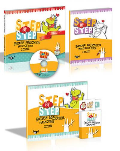 Step By Step Prescholl Book+Coloring Books+Flashcards+Cd