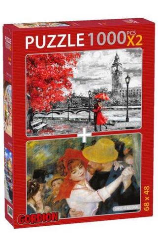 Street Of London + Dance At Bougival / 2x1000 Parça Puzzle (40146)