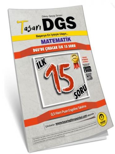 Tasarı DGS Matematik İlk 15 Garanti Soru Kitapçığı (Yeni)