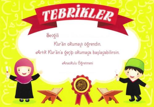 Tebrik Kartı Kuran'a Geçiş