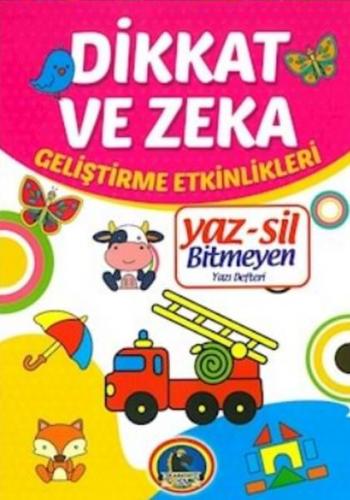 Yaz-Sil Dikkat ve Zeka Bitmeyen Yazı Defteri+Tahta Kalem