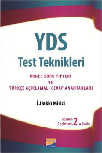 YDS Test Teknikleri - Örnek Soru Tipleri ve Türkçe Açıklamalı Cevap An